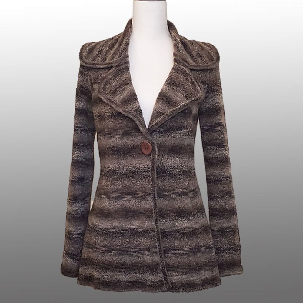 Nine West ONE BUTTON , BLAZER-GRAY/BLACK, SMALL